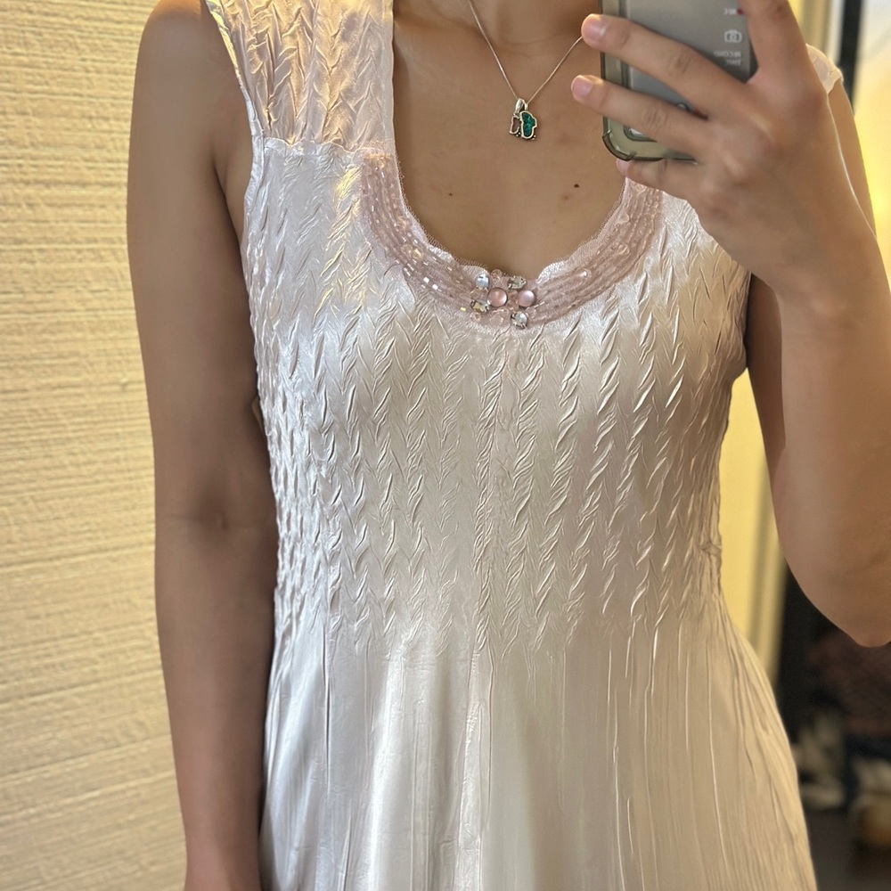 Komarov Maxi ombre dress in soft pink to gray